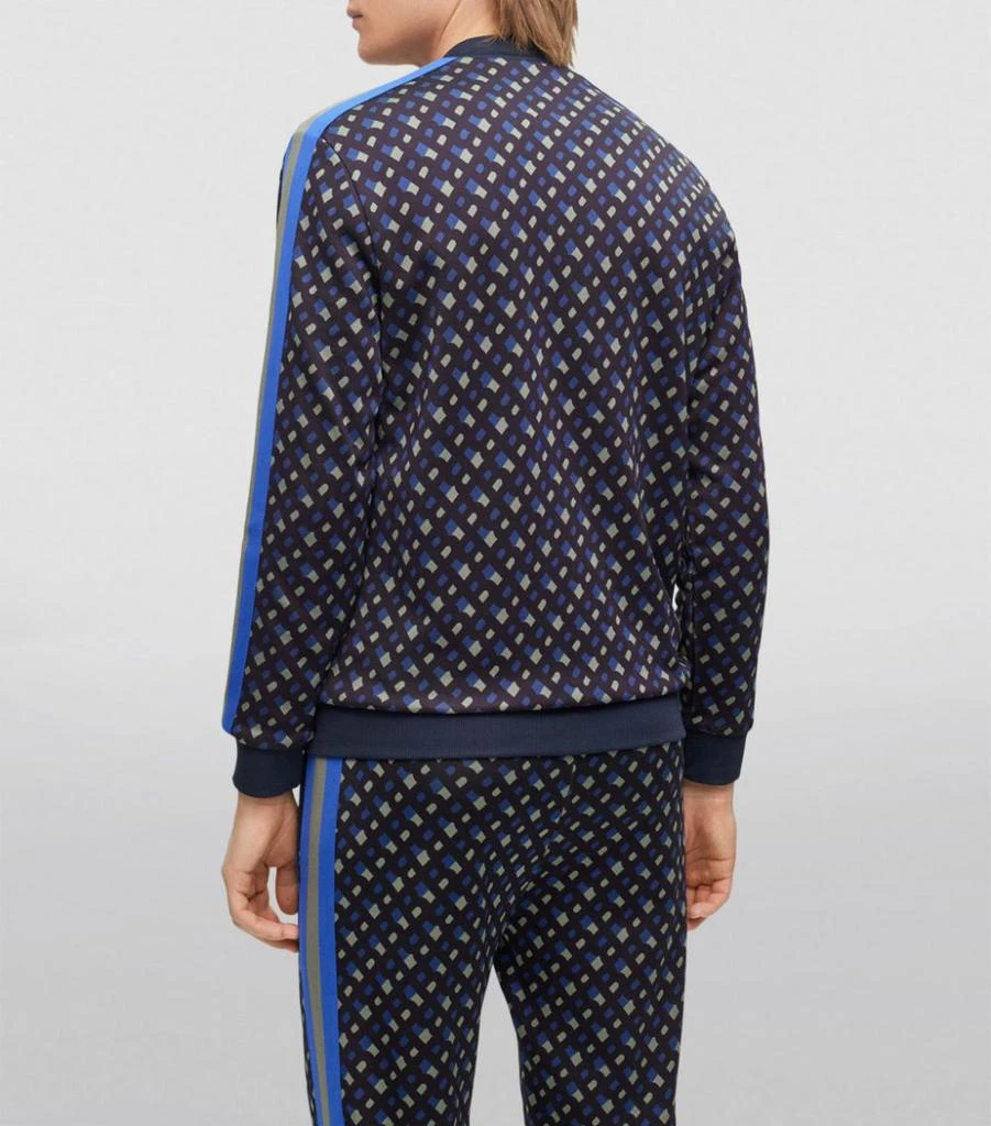 Hugo Boss Monogram Print Zip-Up Sweatshirt 4