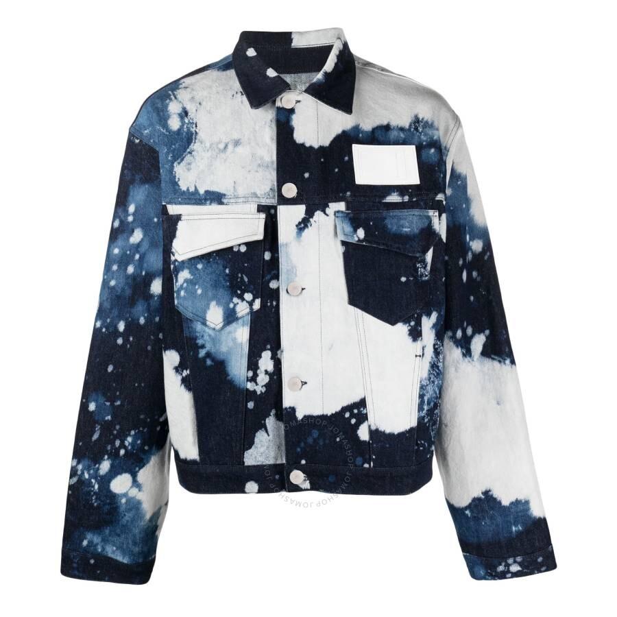 A-COLD-WALL* Bleach Wash Logo-Print Denim Jacket