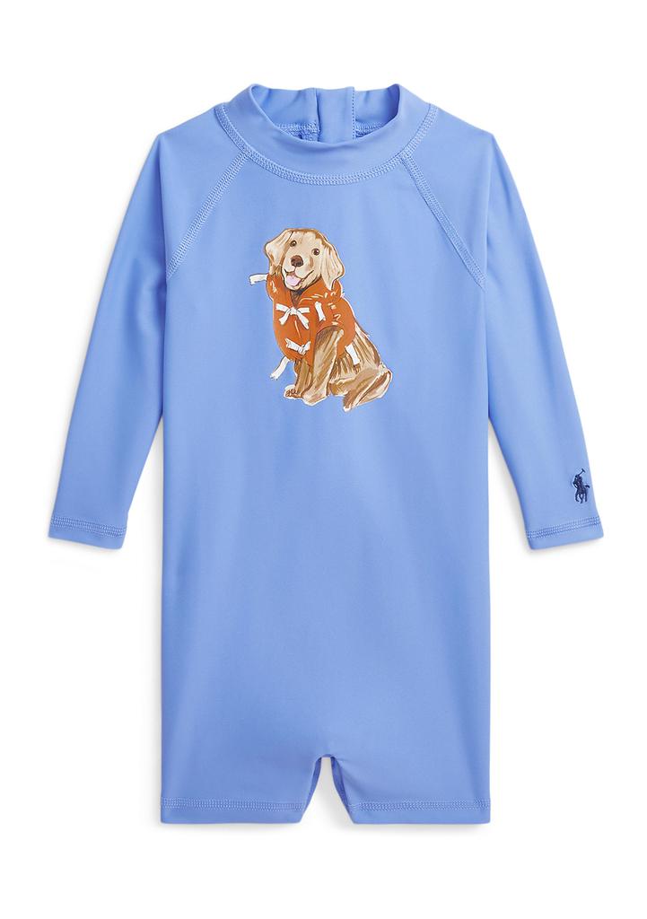 Ralph Lauren Baby Boys Dog Print Rash Guard Shortall