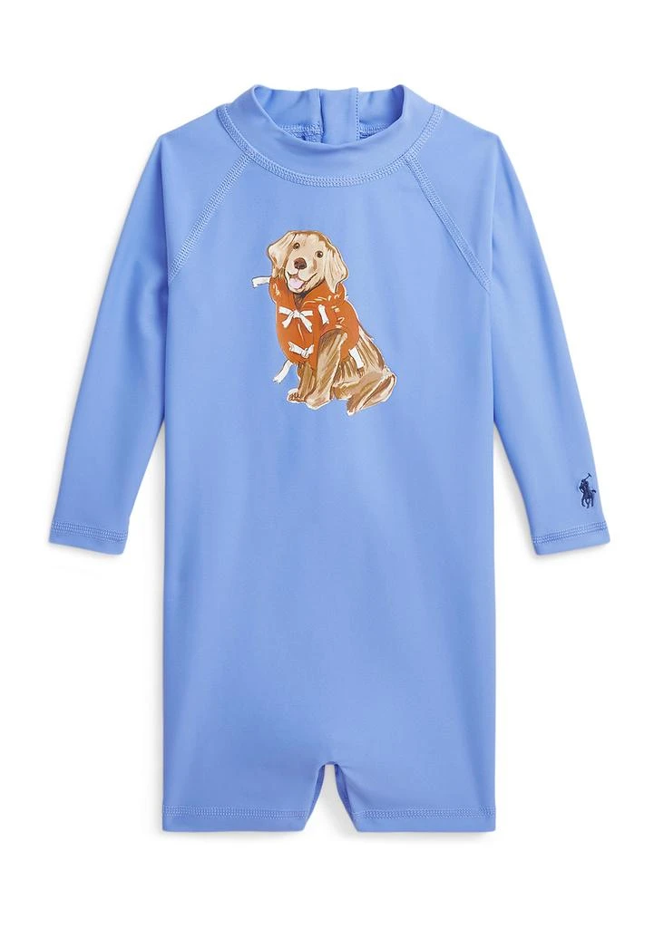 Ralph Lauren Baby Boys Dog Print Rash Guard Shortall 1