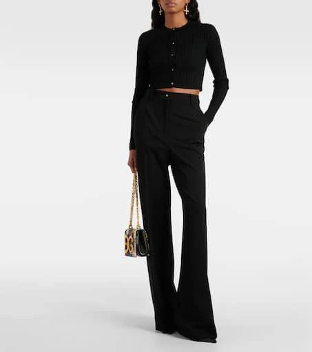 Dolce
Gabbana Ribbed-knit cropped cardigan 2