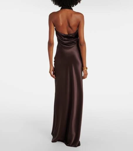 VERONICA BEARD Alberta silk-blend satin maxi dress 3