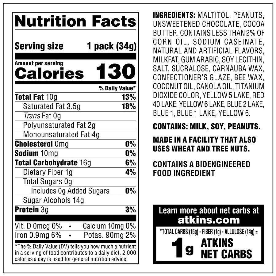 Atkins Candies Chocolate Peanut 4
