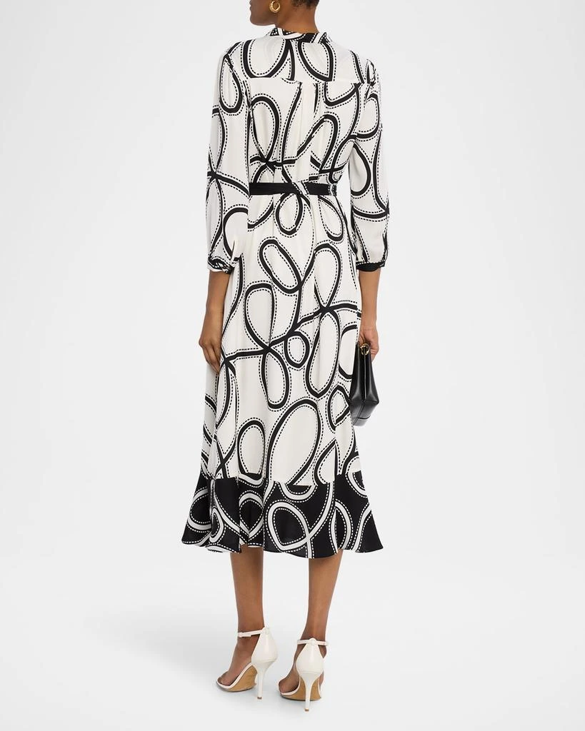 Shop The Mila Dotted Swirl-Print Pintuck Midi Dress on Sale at BeyondStyle   Get 50% Off The Mila Dotted Swirl-Print Pintuck Midi Dress with  Limited-Time Flash Deals, Exclusive Discounts, and Special Offers.