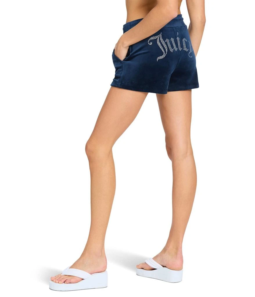 Juicy Couture Velour Juicy Shorts with Back Bling 2