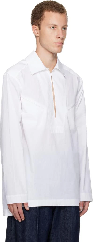 Dries Van Noten White Keyhole Shirt 2