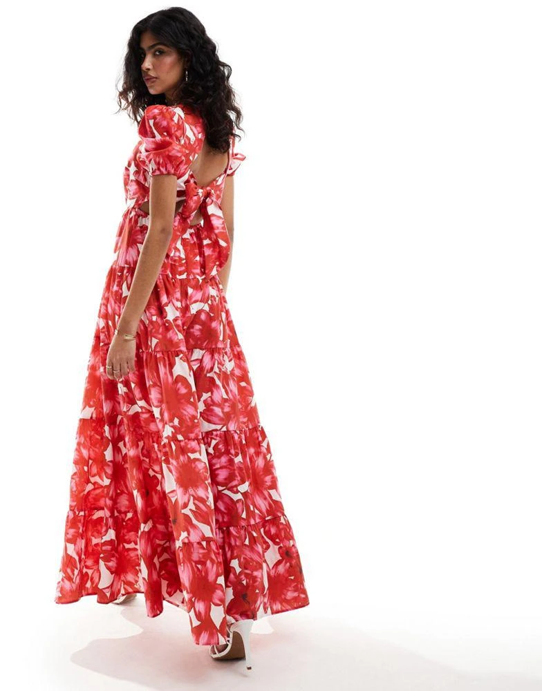Style Cheat Style Cheat midaxi dress in cherry floral 2