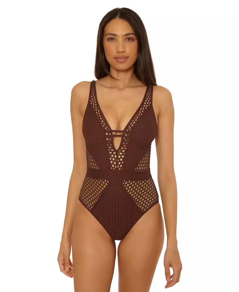 Becca Women's Castaway Fishnet One-Piece Swimsuit