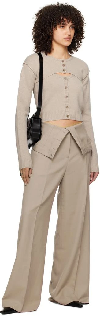 Acne Studios Beige Button-Up Tank Top & Cardigan Set 4