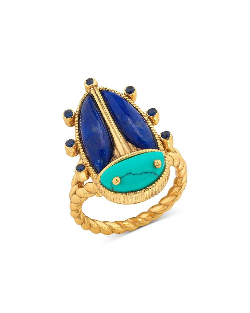Capucine De Wulf Turquoise
Lapis Lazuli Scarab Grande Ring 1