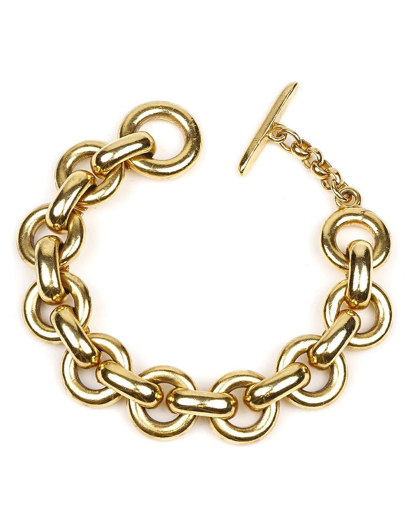 Givenchy Gold-Tone Pavé Logo Link Flex Bracelet - Fashion