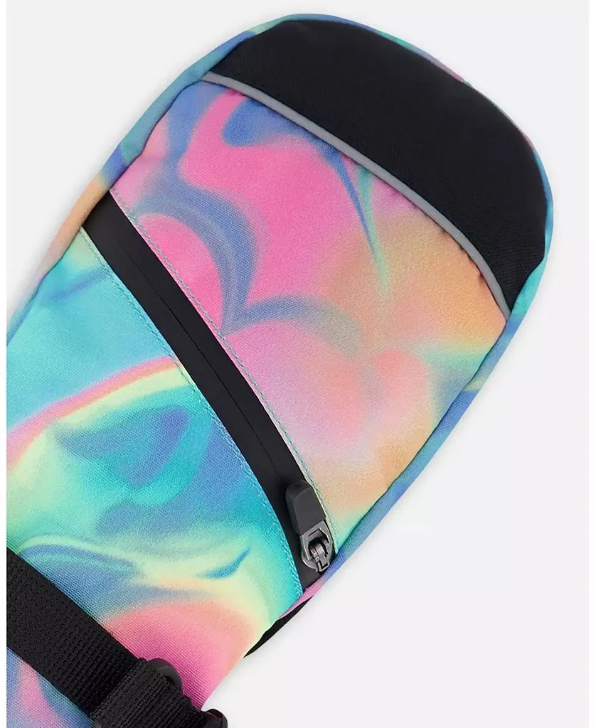 Deux par Deux Girl Winter Mittens Teknik Rainbow Heart Print - Toddler|Child 4