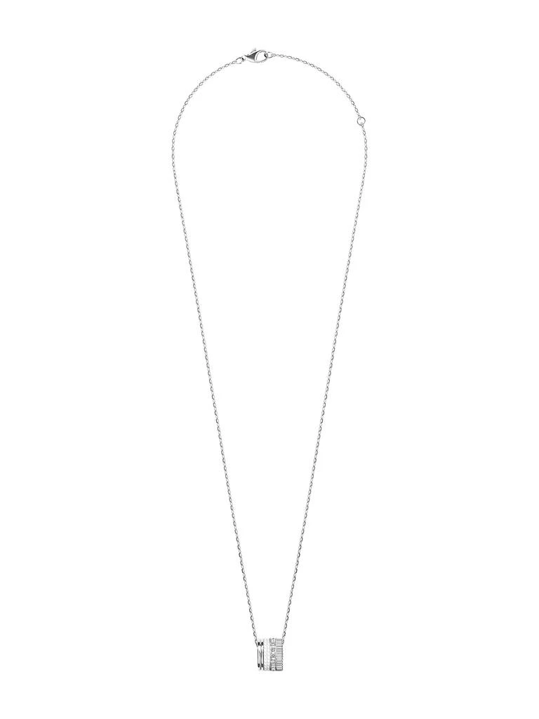 Boucheron Quatre White Edition 18K White Gold, HyCeram & 0.24 TCW Diamond Pendant Necklace 3