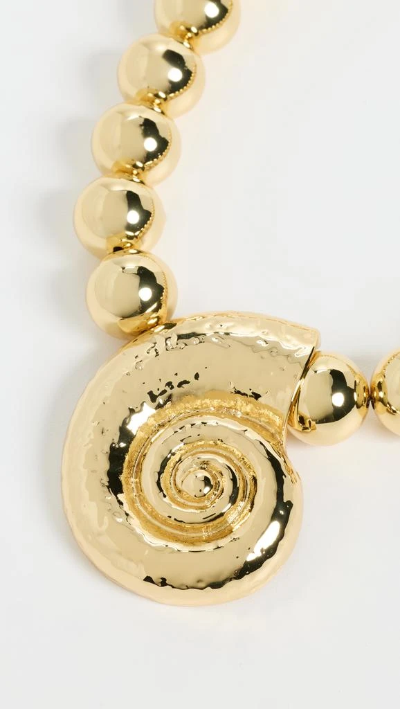 Kenneth Jay Lane Gold Bead Lobster Claw Necklace 3