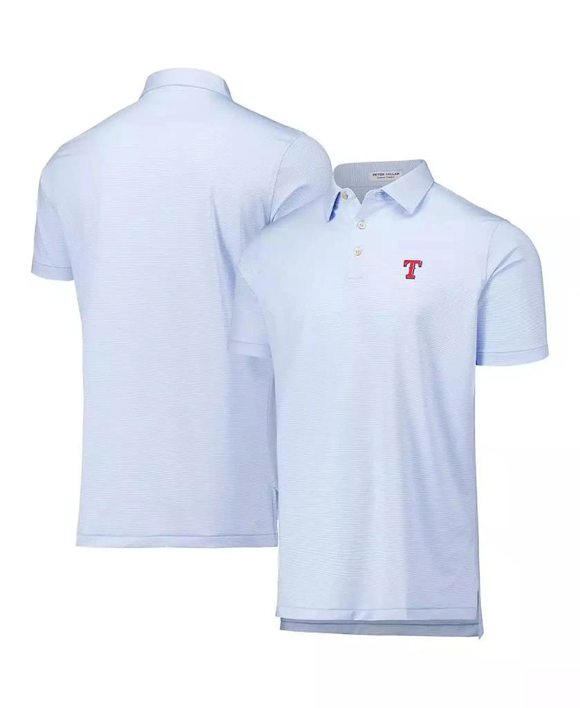 Peter Millar Men's Light Blue Texas Rangers Jubilee Stripe Stretch Jersey Polo 1
