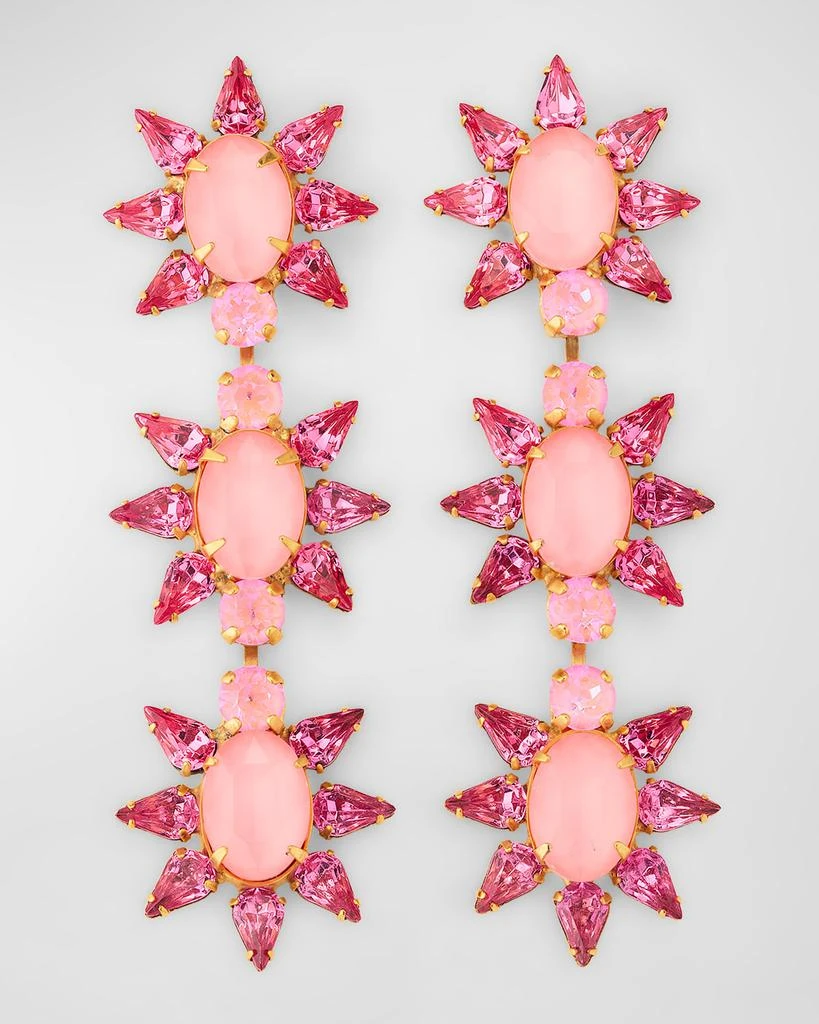 Elizabeth Cole Steora Linear Crystal Earrings 1