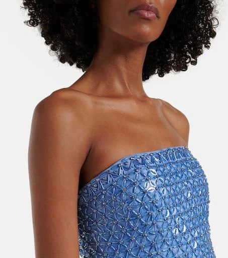 SIMKHAI Vanessa embellished bustier gown 4