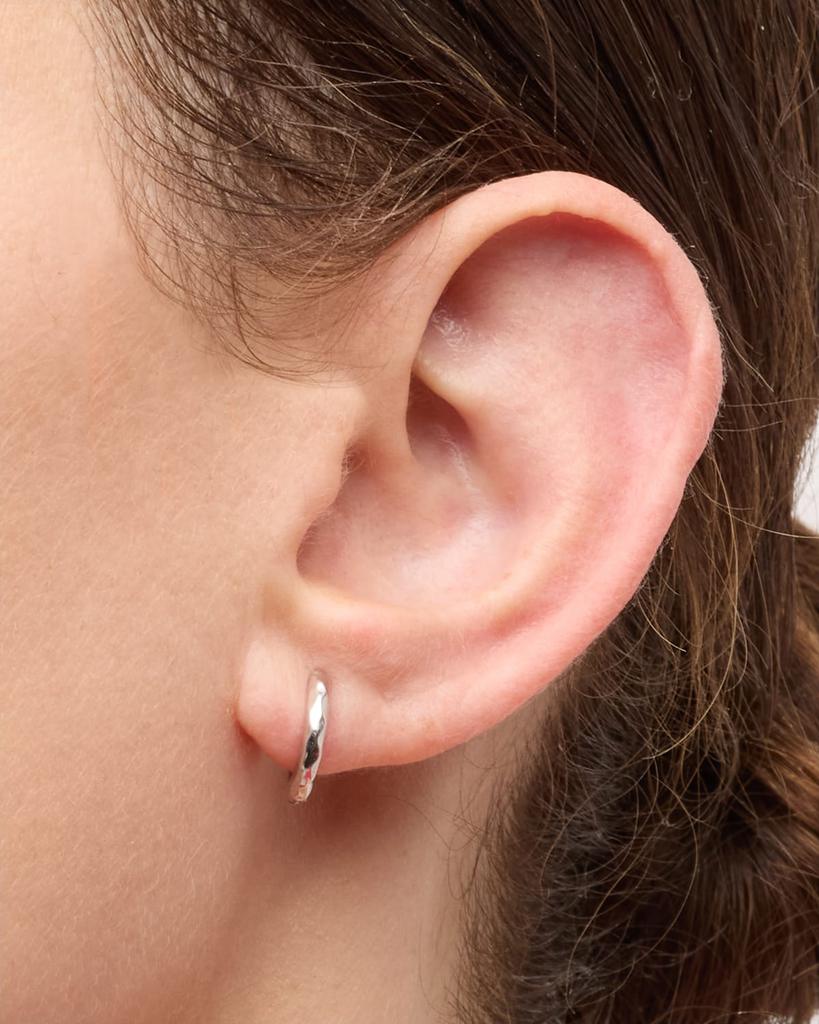 Margo Morrison Hammered Huggie Earrings, 12mm
