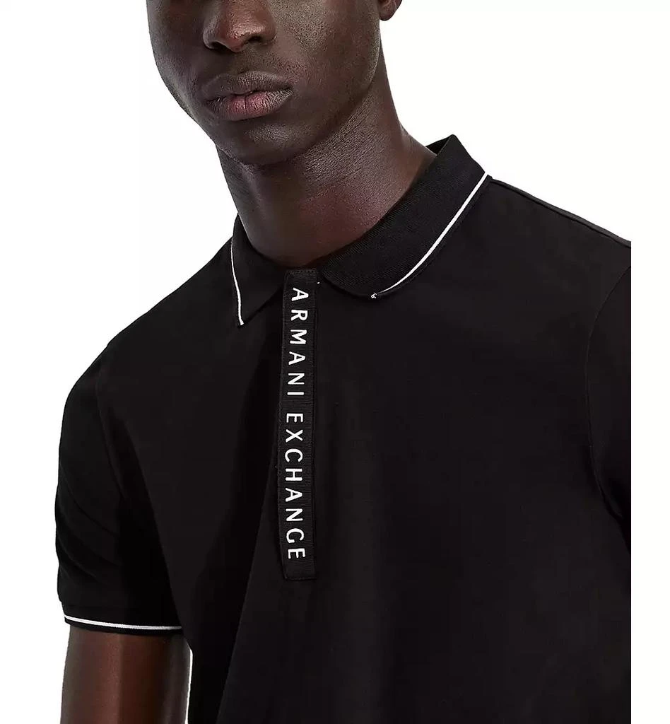 Armani Exchange Men's Tipped Logo Placket Polo Shirt 3