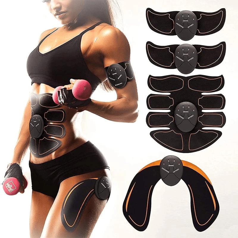 EMS Abdominal Muscle Toning Trainer ABS Stimulator Toner Fitness Binder Gym Belt - Abs + Arms + Hips 3