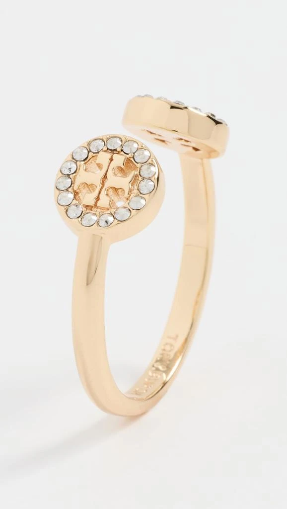 Tory Burch Tory Burch Women
s Miller Pave Open Ring, Tory Gold/Crystal, 7 3