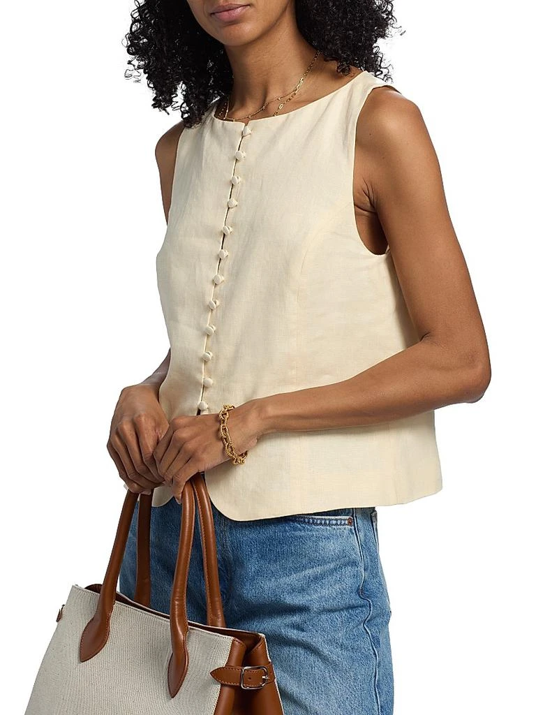 Reformation Addison Linen Vest Top 6