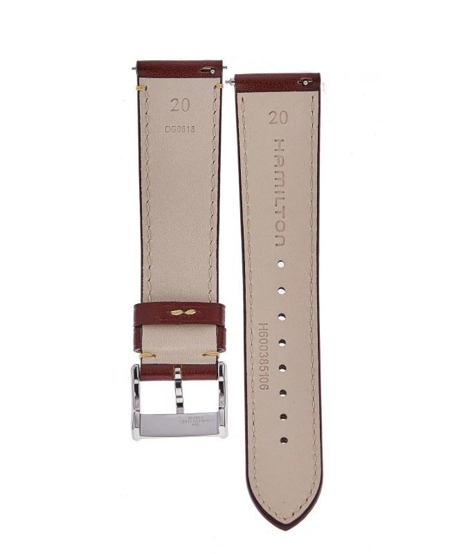 Hamilton Hamilton Brown Leather Standard 20mm Strap with Buckle H600385106
