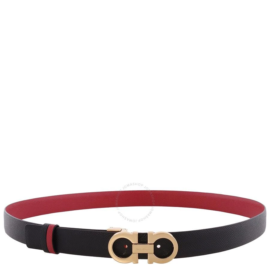 Salvatore Ferragamo Gancini Reversible Leather Belt, 3