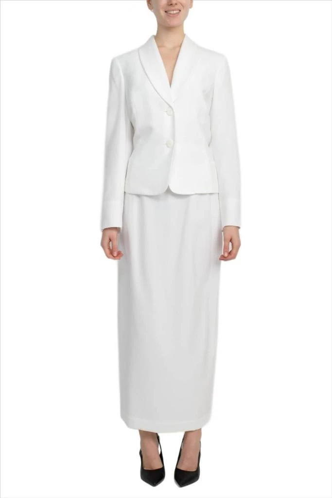 Le Suit Le Suit - Shawl Collar Jacket With Zipper Back Column Skirt Set