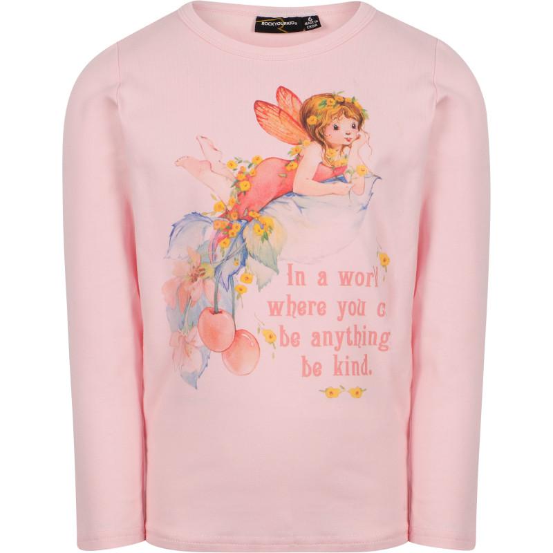 Rock Your Baby Fairy print long sleeved t shirt in pink