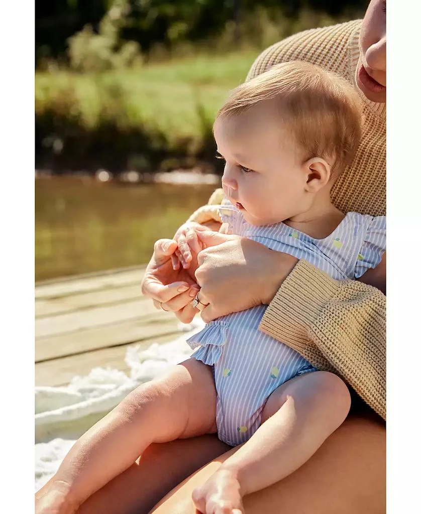 Carter's Baby Girls Striped Lemon 1-Piece Swimsuit 4