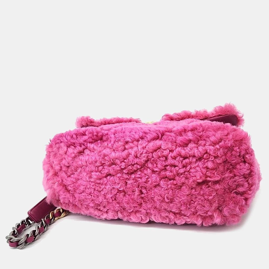 Chanel Chanel Pink Fur Shearling 19 Flap Bag 3