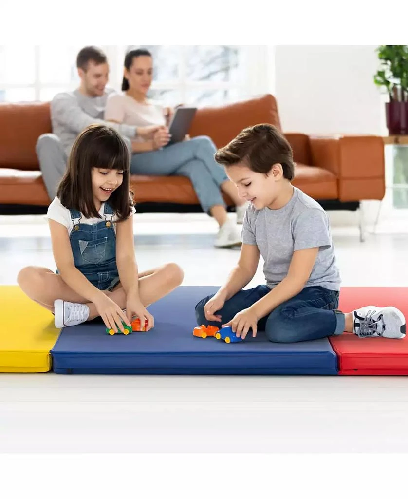 KUYOTQ 6 x 2 FT Tri-Fold Gym Mat with Handles and Removable Zippered Cover 6