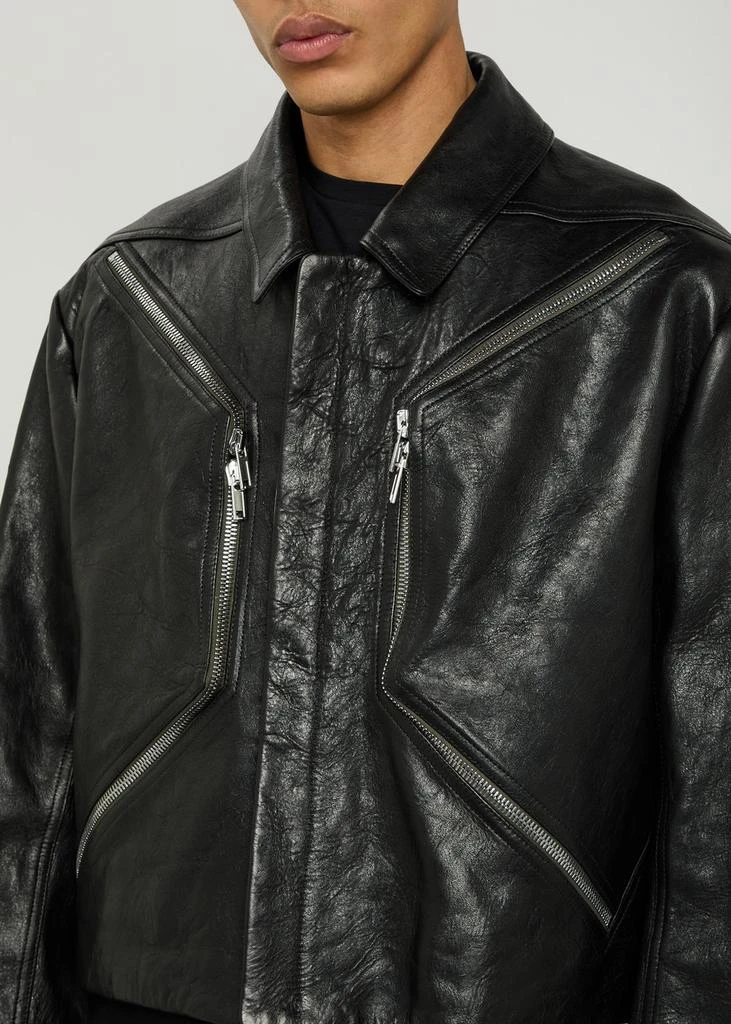 Rick Owens Heizer grained leather jacket 5