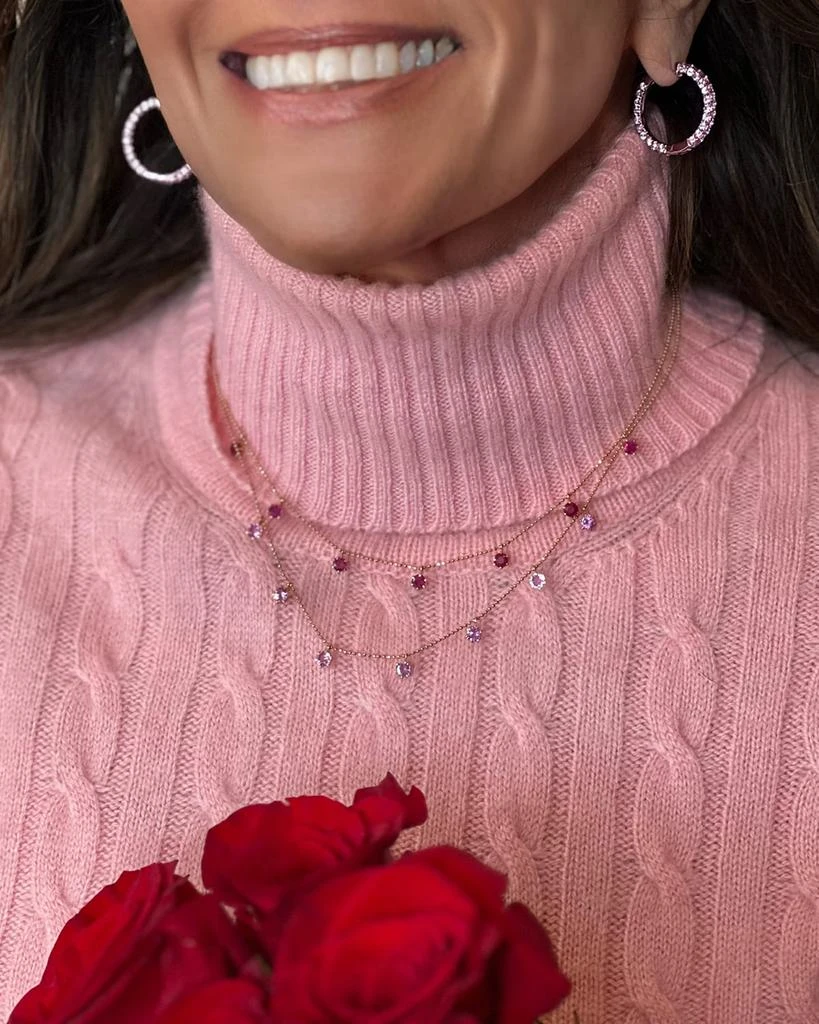 Graziela Gems 18k 5-Station Floating Sapphire Necklace 2