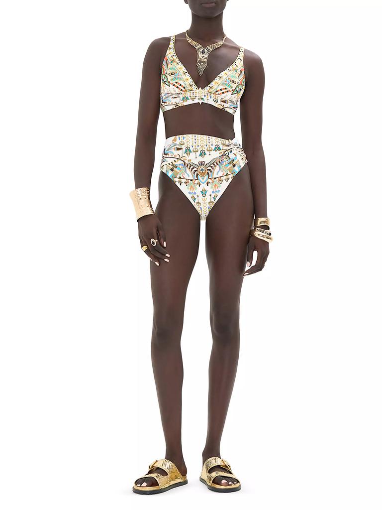 Camilla Printed Triangle Bikini Top