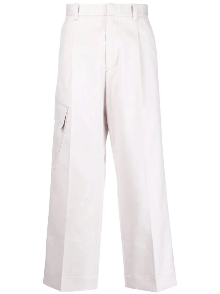 NA Beige Combine straight leg Pants 1