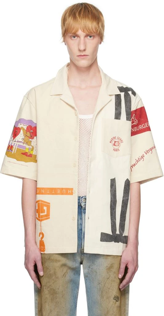 MARINE SERRE Off-White Regenerated Tote Bags Bowling Shirt 1