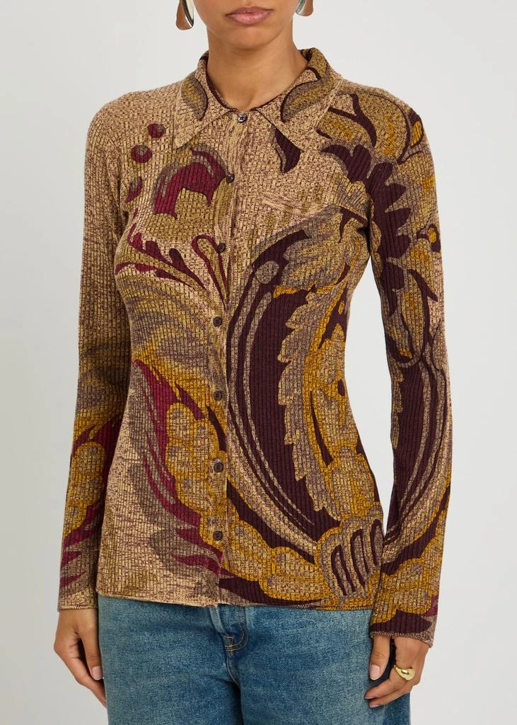 ETRO Floral-print wool shirt 2