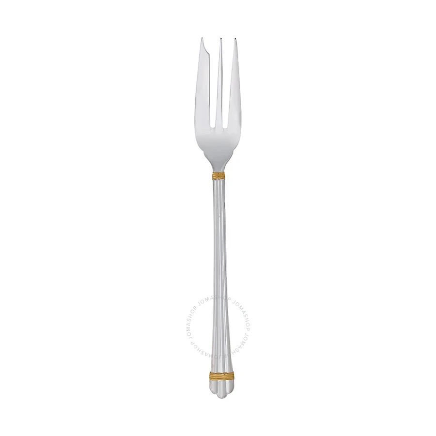Christofle Silver Plated Aria Gold Serving Fork 1022-007 1