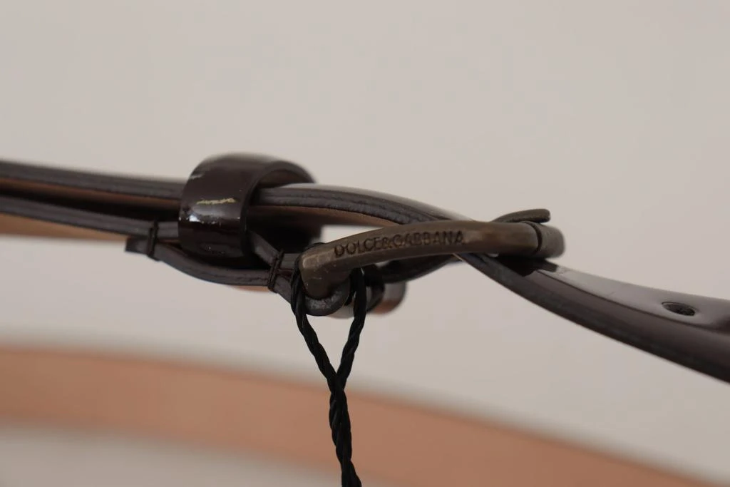 Dolce 
Gabbana Patent Leather Logo Metal Waist Buckle Women
s Belt 5