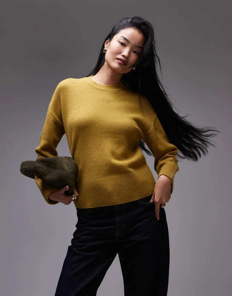 & Other Stories & Other Stories crew neck jumper in mixed olive exclusive to ASOS 1