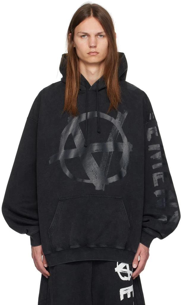 Vetements Black Double Anarchy Hoodie 1