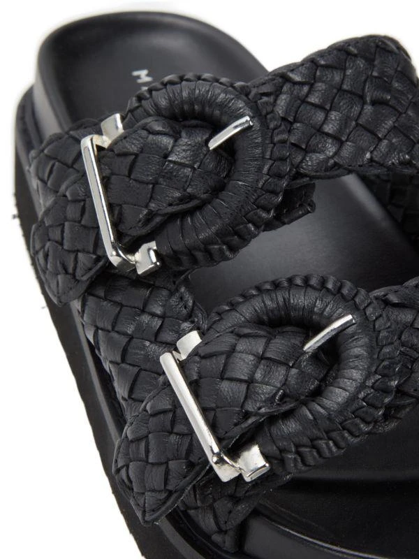 Marc Fisher Auggie ​Woven Leather Slide Sandals 6