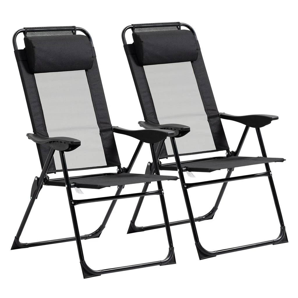 Hivvago Outdoor Folding Dining Chairs with Removable Headrest