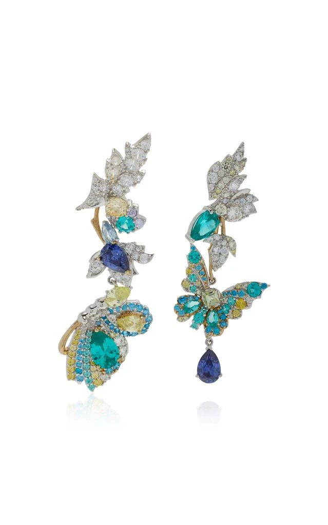 Anabela Chan Anabela Chan - Garden Butterfly Tourmaline Earrings - Blue - OS - Moda Operandi - Gifts For Her 1