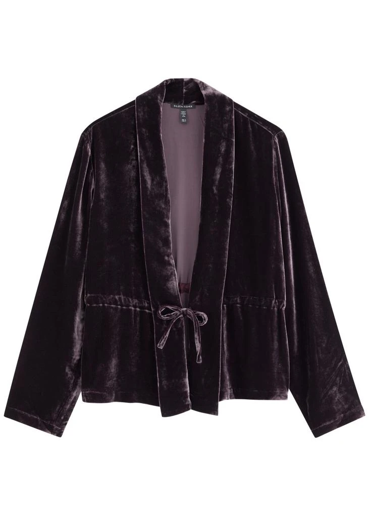 Eileen Fisher Velvet tie-front jacket 1