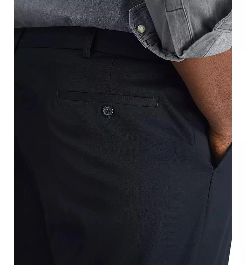 Haggar Men's Big & Tall Premium No Iron Khaki Classic Fit Flat Front Hidden Expandable Waistband Pants 5