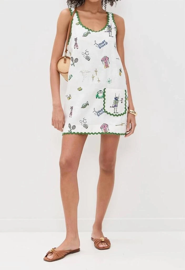 alemais embroidered shirt dress Soleil Embroidered Shirt Dress (For Hire) – EKOLUV main image 0