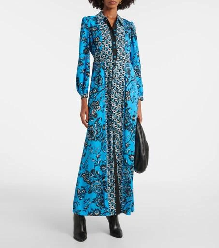 chinese dress ladies Vintage 70s Diane Von Furstenberg Maxi Dress: Floral Mod Print –  WhatWouldSusieWear